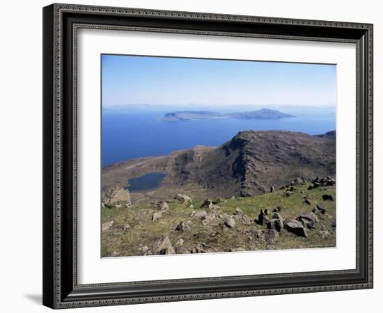 View to Isle of Eigg, from Hallival, Isle of Rum, Inner Hebrides, Scotland, United Kingdom-Richard Ashworth-Framed Photographic Print