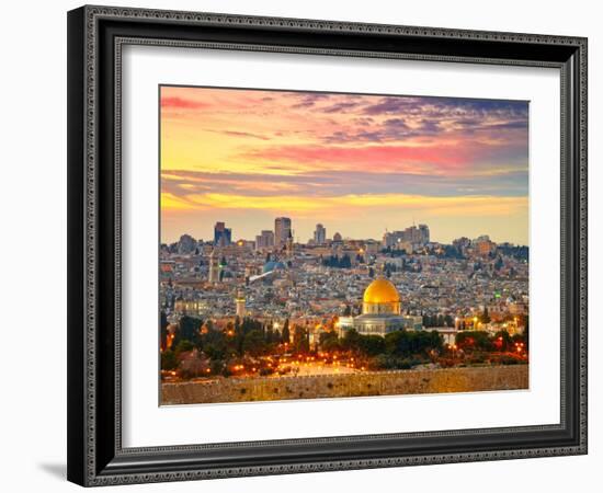 View to Jerusalem Old City. Israel-silver-john-Framed Photographic Print