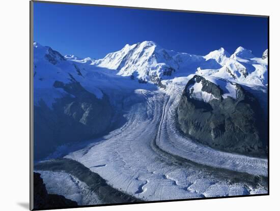 View to Liskamm and the Gorner Glacier, Gornergrat, Zermatt, Valais, Switzerland, Europe-Tomlinson Ruth-Mounted Photographic Print