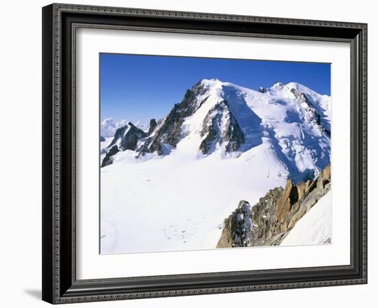 View to Mont Blanc, Aiguille Du Midi, Chamonix, Haute-Savoie, Rhone-Alpes, France-Ruth Tomlinson-Framed Photographic Print