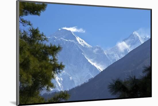 View to Mount Everest and Lhotse from the Trail Near Namche Bazaar, Nepal, Himalayas, Asia-Peter Barritt-Mounted Photographic Print