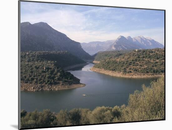 View to Mountains, Supramonte Di Oliena, Lake Cedrino, Dorgali, Nuoro Province, Sardinia, Italy-Ken Gillham-Mounted Photographic Print