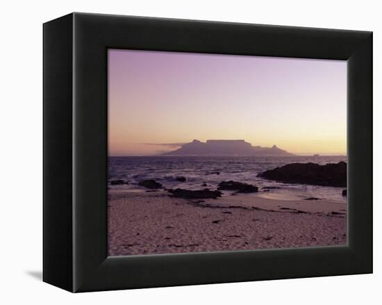 View to Table Mountain from Bloubergstrand, Cape Town, South Africa, Africa-Yadid Levy-Framed Premier Image Canvas