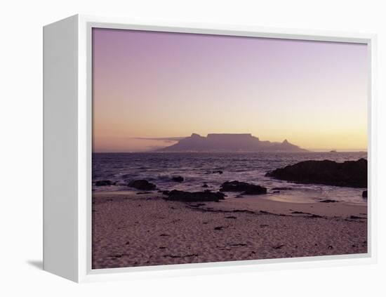 View to Table Mountain from Bloubergstrand, Cape Town, South Africa, Africa-Yadid Levy-Framed Premier Image Canvas