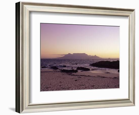 View to Table Mountain from Bloubergstrand, Cape Town, South Africa, Africa-Yadid Levy-Framed Photographic Print