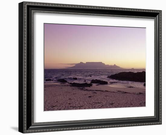 View to Table Mountain from Bloubergstrand, Cape Town, South Africa, Africa-Yadid Levy-Framed Photographic Print