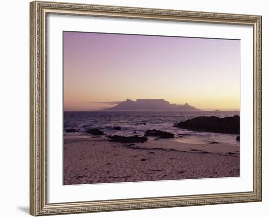 View to Table Mountain from Bloubergstrand, Cape Town, South Africa, Africa-Yadid Levy-Framed Photographic Print