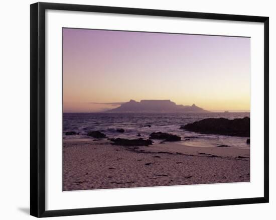 View to Table Mountain from Bloubergstrand, Cape Town, South Africa, Africa-Yadid Levy-Framed Photographic Print