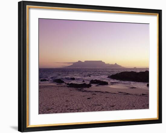 View to Table Mountain from Bloubergstrand, Cape Town, South Africa, Africa-Yadid Levy-Framed Photographic Print