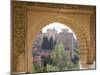 View to the Alhambra Through Arch in Gardens of the Generalife, Granada, Andalucia-Ruth Tomlinson-Mounted Photographic Print
