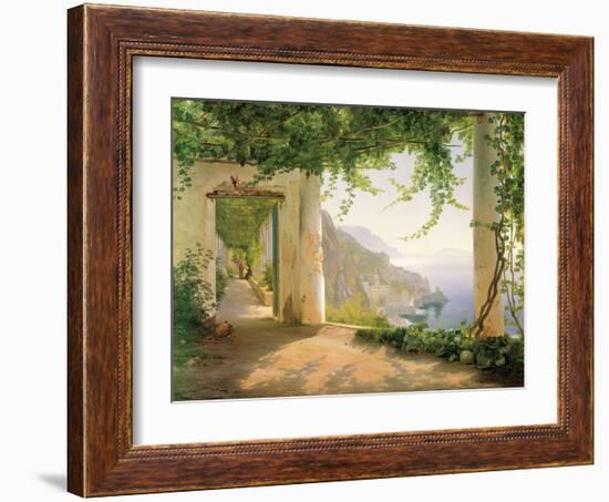 View to the Amalfi Coast-Carl Frederic Aagaard-Framed Art Print