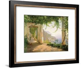View to the Amalfi Coast-Carl Frederic Aagaard-Framed Art Print