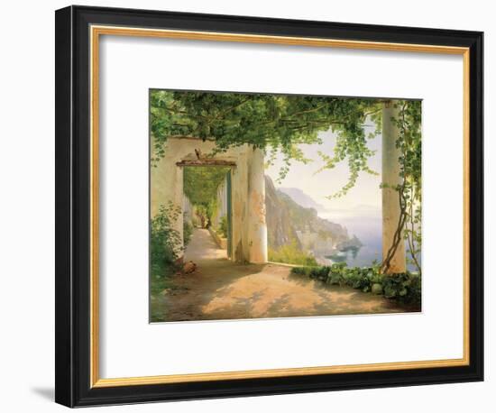 View to the Amalfi Coast-Carl Frederic Aagaard-Framed Art Print