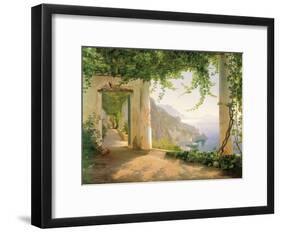 View to the Amalfi Coast-Carl Frederic Aagaard-Framed Art Print