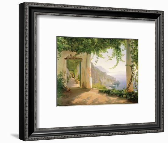 View to the Amalfi Coast-Carl Frederic Aagaard-Framed Art Print