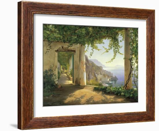 View to the Amalfi Coast-Carl Frederic Aagaard-Framed Art Print