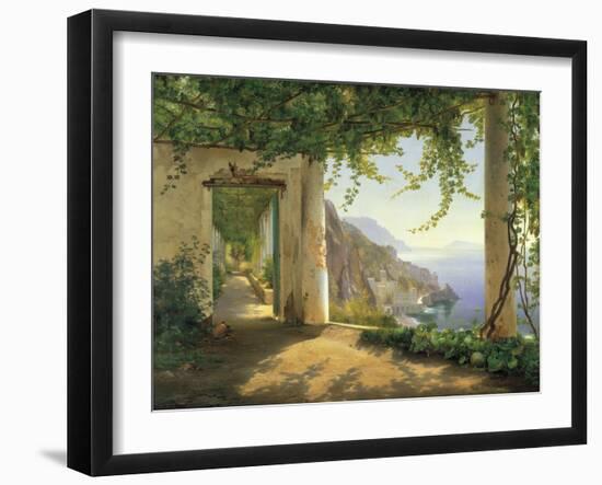 View to the Amalfi Coast-Carl Frederic Aagaard-Framed Art Print