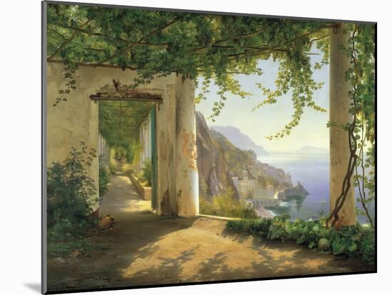 View to the Amalfi Coast-Carl Frederic Aagaard-Mounted Art Print