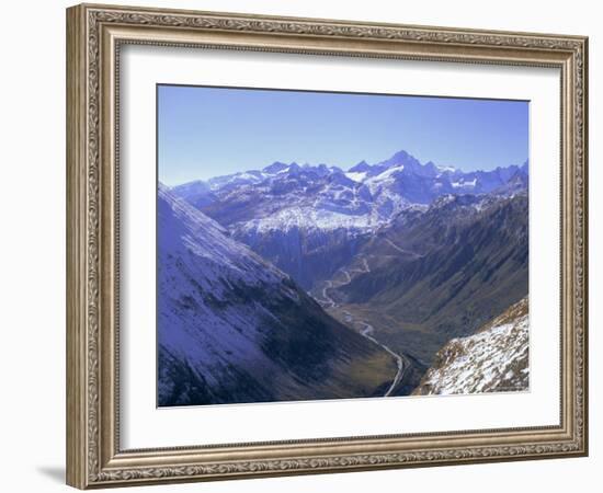 View to the Grimsel Pass from West of the Furka Pass, Valais (Wallis), Swiss Alps, Switzerland-Richard Ashworth-Framed Photographic Print