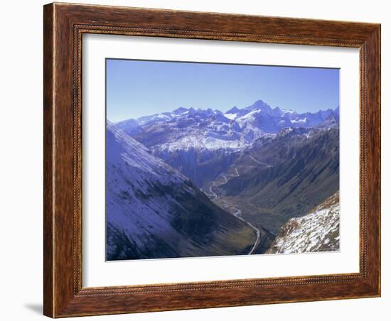 View to the Grimsel Pass from West of the Furka Pass, Valais (Wallis), Swiss Alps, Switzerland-Richard Ashworth-Framed Photographic Print