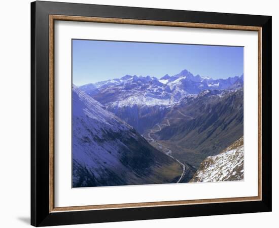 View to the Grimsel Pass from West of the Furka Pass, Valais (Wallis), Swiss Alps, Switzerland-Richard Ashworth-Framed Photographic Print