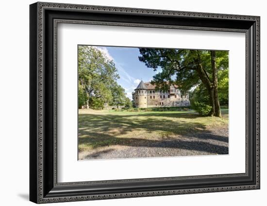 View to the Moated Castle, Irmelshausen, Bavaria, Germany, Europe-Klaus Neuner-Framed Photographic Print