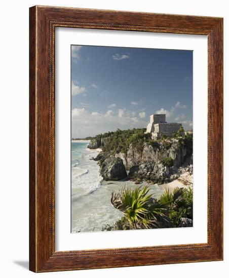 View to the North and El Castillo at the Mayan Ruins of Tulum, Quintana Roo-Richard Maschmeyer-Framed Photographic Print