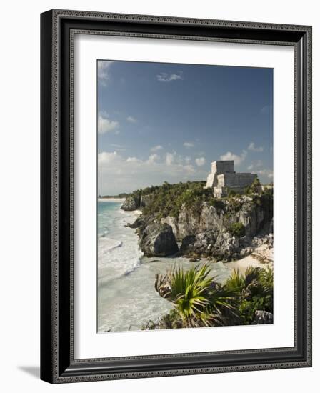 View to the North and El Castillo at the Mayan Ruins of Tulum, Quintana Roo-Richard Maschmeyer-Framed Photographic Print