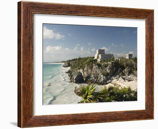 View to the North and El Castillo at the Mayan Ruins of Tulum, Quintana Roo-Richard Maschmeyer-Framed Photographic Print