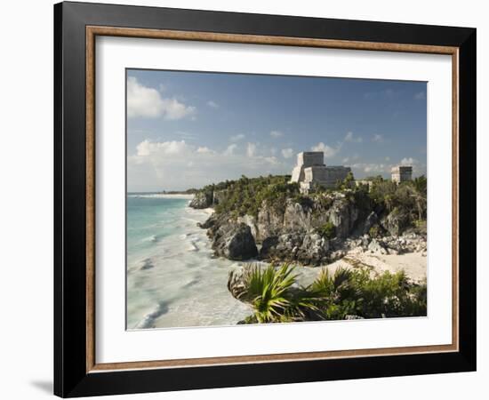 View to the North and El Castillo at the Mayan Ruins of Tulum, Quintana Roo-Richard Maschmeyer-Framed Photographic Print