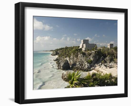 View to the North and El Castillo at the Mayan Ruins of Tulum, Quintana Roo-Richard Maschmeyer-Framed Photographic Print