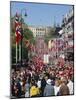 View to the Royal Palace, Norwegian National Day (17th May) Oslo, Norway, Scandinavia, Europe-Gavin Hellier-Mounted Photographic Print