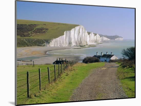 View to the Seven Sisters from Seaford Head, East Sussex, England, UK-Ruth Tomlinson-Mounted Photographic Print