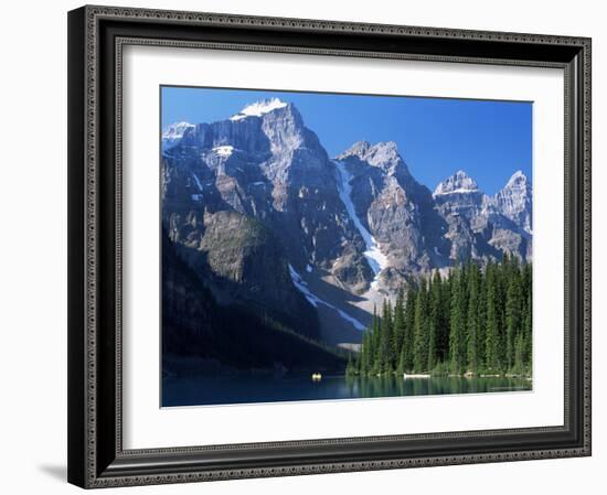 View to the Wenkchemna Peaks from the Shore of Moraine Lake, Banff National Park, Alberta, Canada-Ruth Tomlinson-Framed Photographic Print