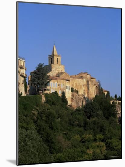 View to Village Houses and Church in the Early Morning, Venasque, Vaucluse, Provence, France-Ruth Tomlinson-Mounted Photographic Print