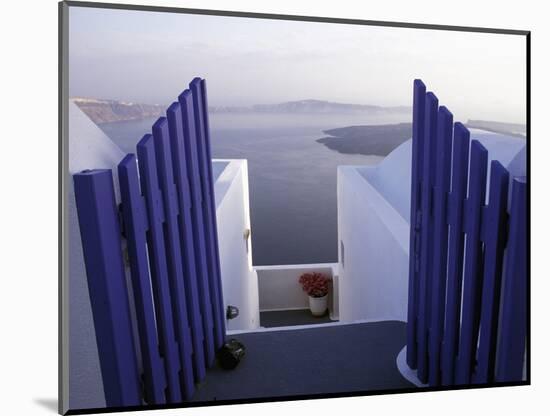 View Toward Caldera, Imerovigli, Santorini, Greece-Connie Ricca-Mounted Photographic Print