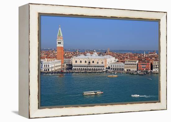 View towards Campanile and Doge's Palace, Venice, UNESCO World Heritage Site, Veneto, Italy, Europe-Hans-Peter Merten-Framed Premier Image Canvas