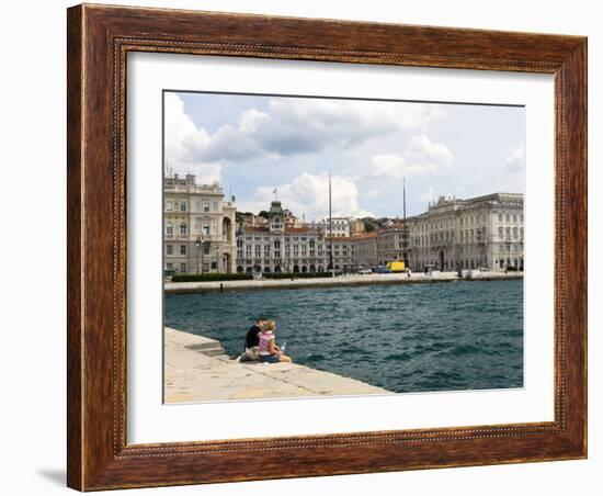 View Towards City from the Molo Audace, Trieste, Friuli-Venezia Giulia, Italy, Europe-Lawrence Graham-Framed Photographic Print