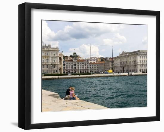 View Towards City from the Molo Audace, Trieste, Friuli-Venezia Giulia, Italy, Europe-Lawrence Graham-Framed Photographic Print