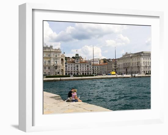 View Towards City from the Molo Audace, Trieste, Friuli-Venezia Giulia, Italy, Europe-Lawrence Graham-Framed Photographic Print