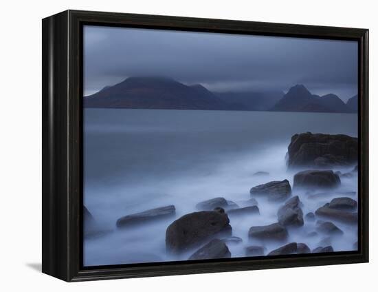 View Towards Cuillin Range from Elgol Beach. Skye, Scotland, October-Pete Cairns-Framed Premier Image Canvas