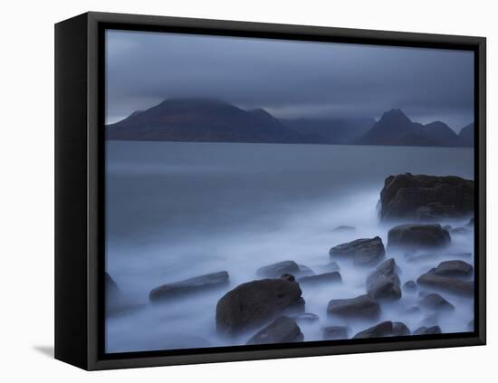 View Towards Cuillin Range from Elgol Beach. Skye, Scotland, October-Pete Cairns-Framed Premier Image Canvas