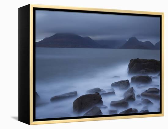 View Towards Cuillin Range from Elgol Beach. Skye, Scotland, October-Pete Cairns-Framed Premier Image Canvas