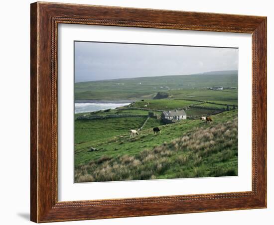 View Towards Doolin Over Countryside, County Clare, Munster, Eire (Republic of Ireland)-Gavin Hellier-Framed Photographic Print