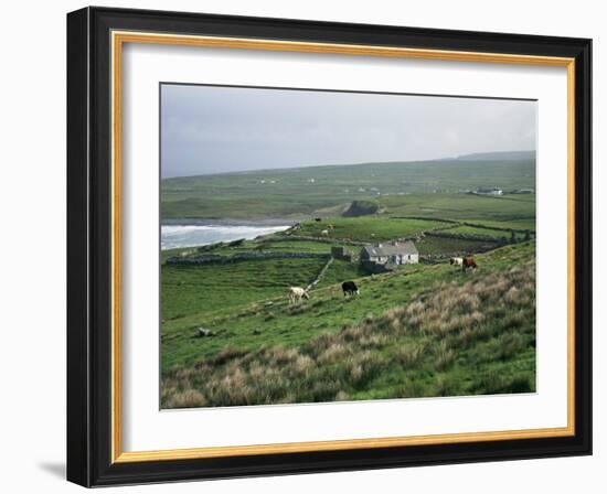 View Towards Doolin Over Countryside, County Clare, Munster, Eire (Republic of Ireland)-Gavin Hellier-Framed Photographic Print