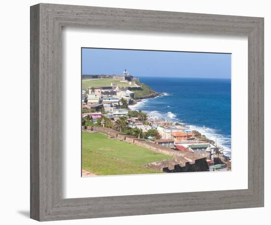 View towards El Morro from Fort San Cristobal in San Juan, Puerto Rico-Jerry & Marcy Monkman-Framed Photographic Print