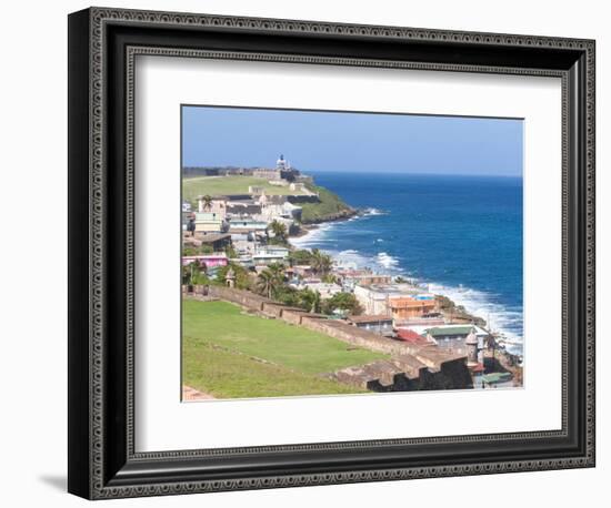 View towards El Morro from Fort San Cristobal in San Juan, Puerto Rico-Jerry & Marcy Monkman-Framed Photographic Print