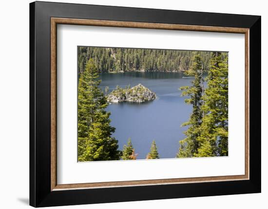 View towards Fannette Island from Inspiration Point, Emerald Bay, Lake Tahoe, California, Usa-Susan Pease-Framed Photographic Print