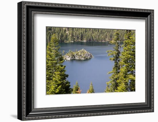 View towards Fannette Island from Inspiration Point, Emerald Bay, Lake Tahoe, California, Usa-Susan Pease-Framed Photographic Print