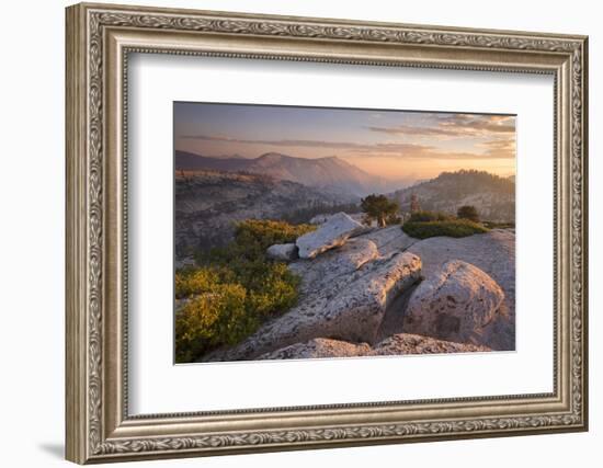 View Towards Half Dome at Sunset-Adam Burton-Framed Photographic Print